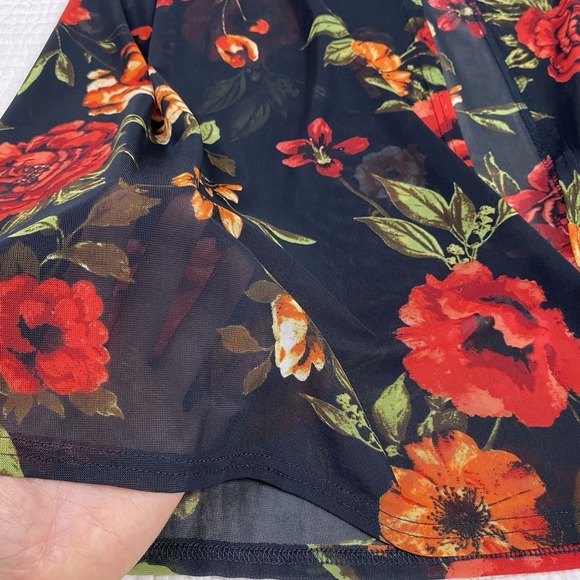 Ember Womens Floral Fairy Grunge Sheer Tie Front Cardigan Dress Sz M Whimsigoth - Picture 14 of 14